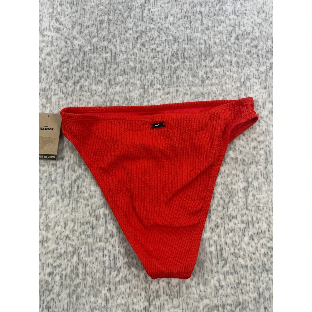 Nike‎ Swim Ribbed High Leg Bikini Bottoms NESSD234 XL NEW